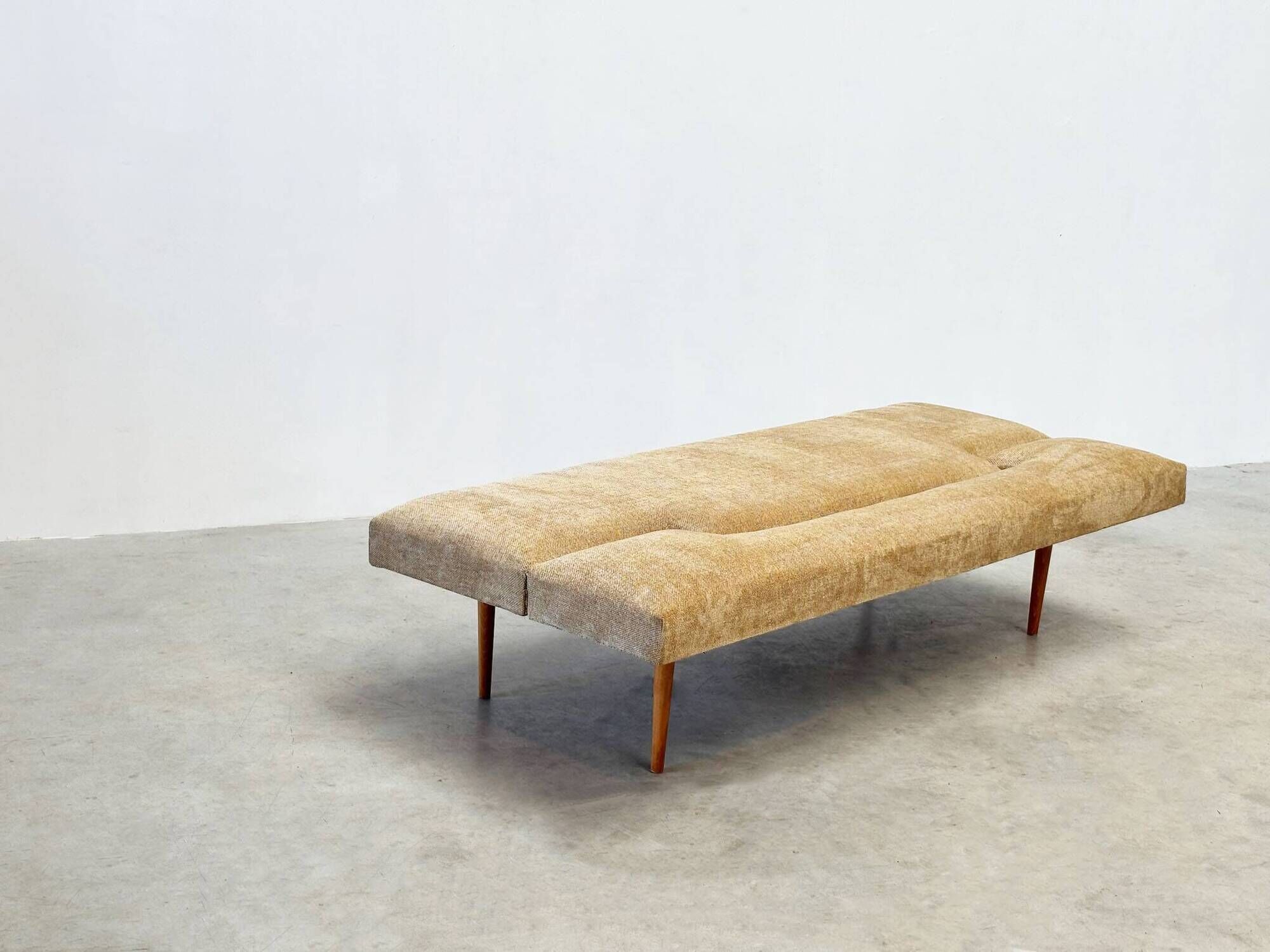 1970's German wooden sofa / daybed