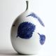 Porcelain vase by Fujii Shumei: Summer breeze in the foliage