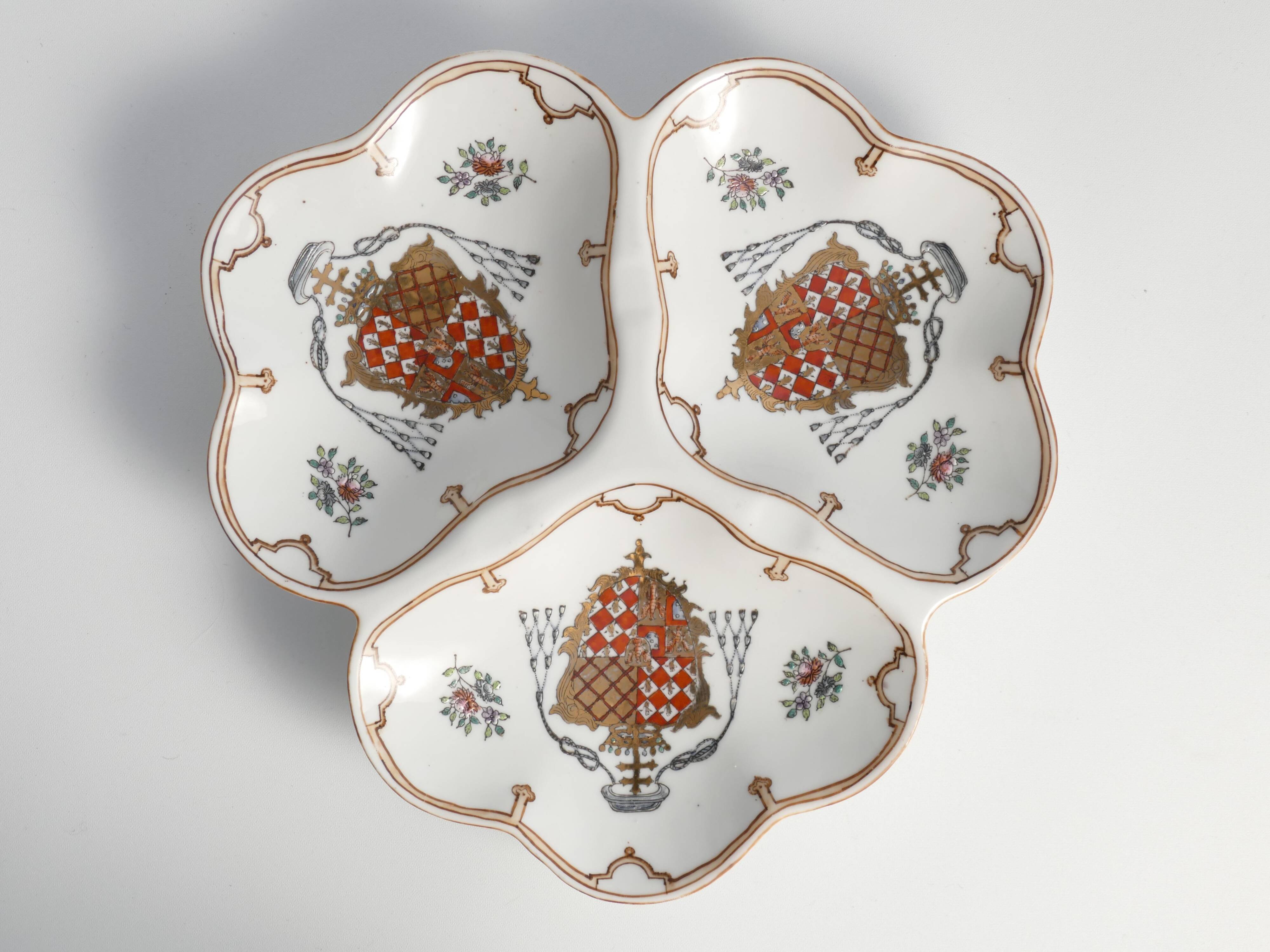French Porcelain Divided Presentation Dish by House Of Toussi Court