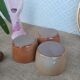 Three ramekins in glazed sandstone - vintage