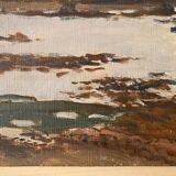 Bréhat oil on panel by Lucien Seevagen