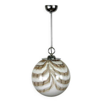 Vintage Italian striped Murano hanging lamp