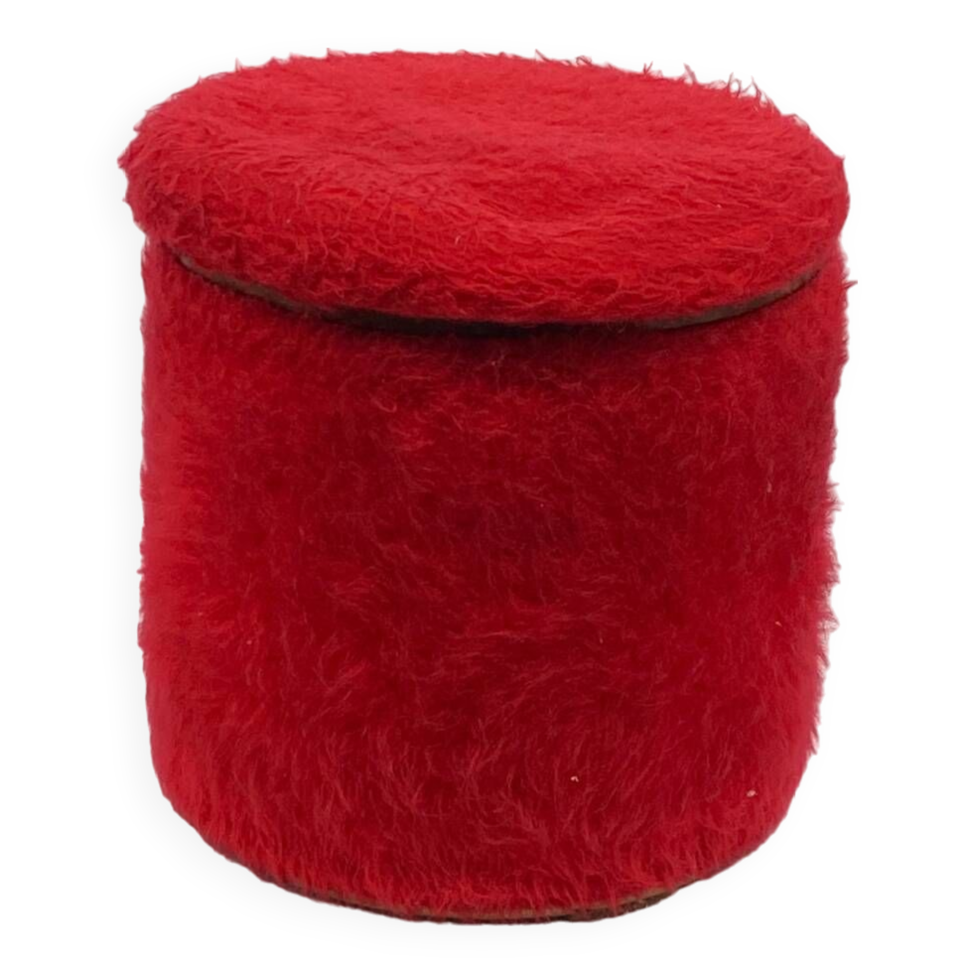 Pelfran vintage red toupee pouf