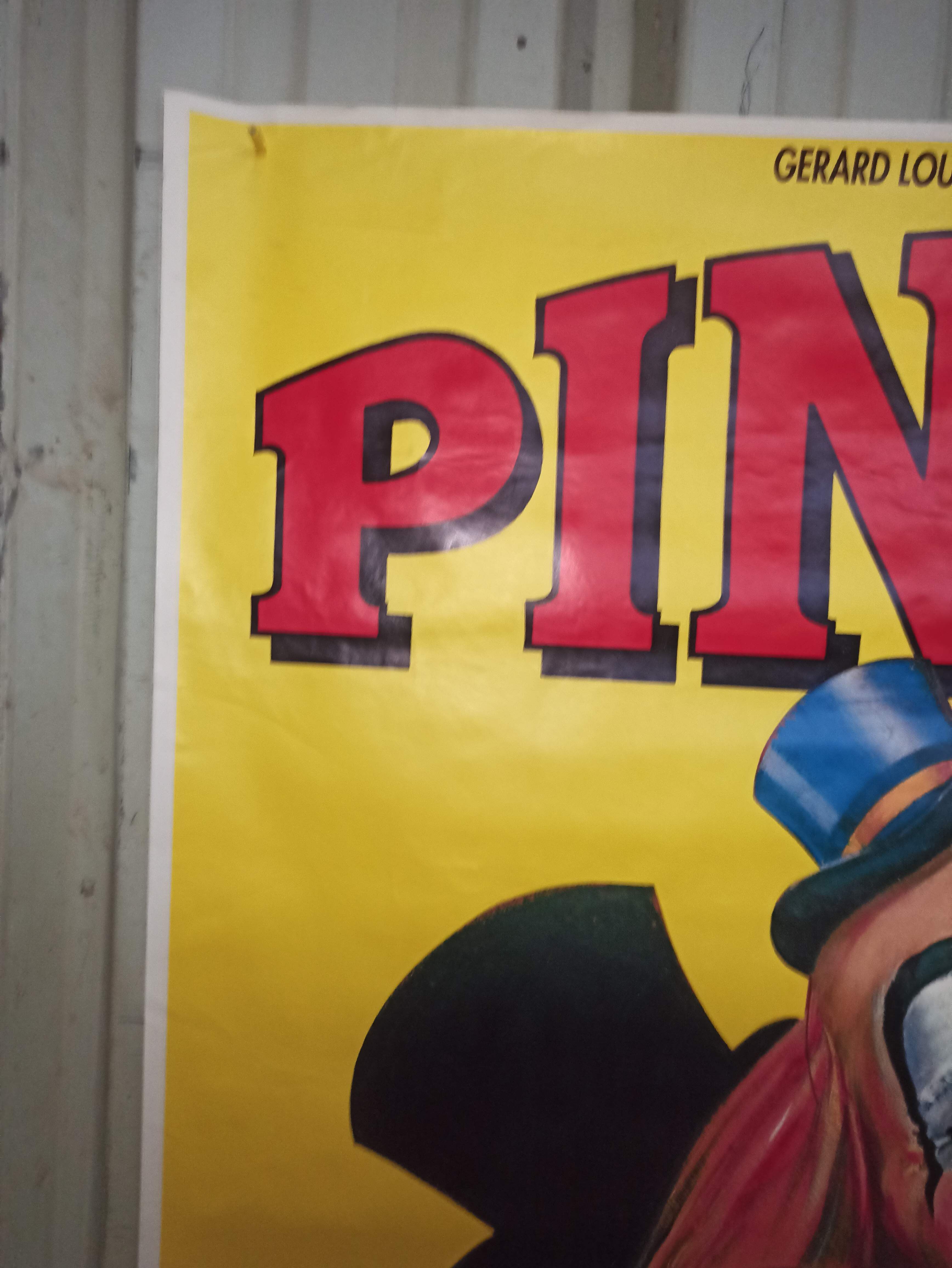 Large circus poster Pinder 156 cm clown Jean Richard
