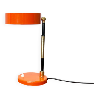 Mid-century minimalist orange table lamp, Italy, 1960s.