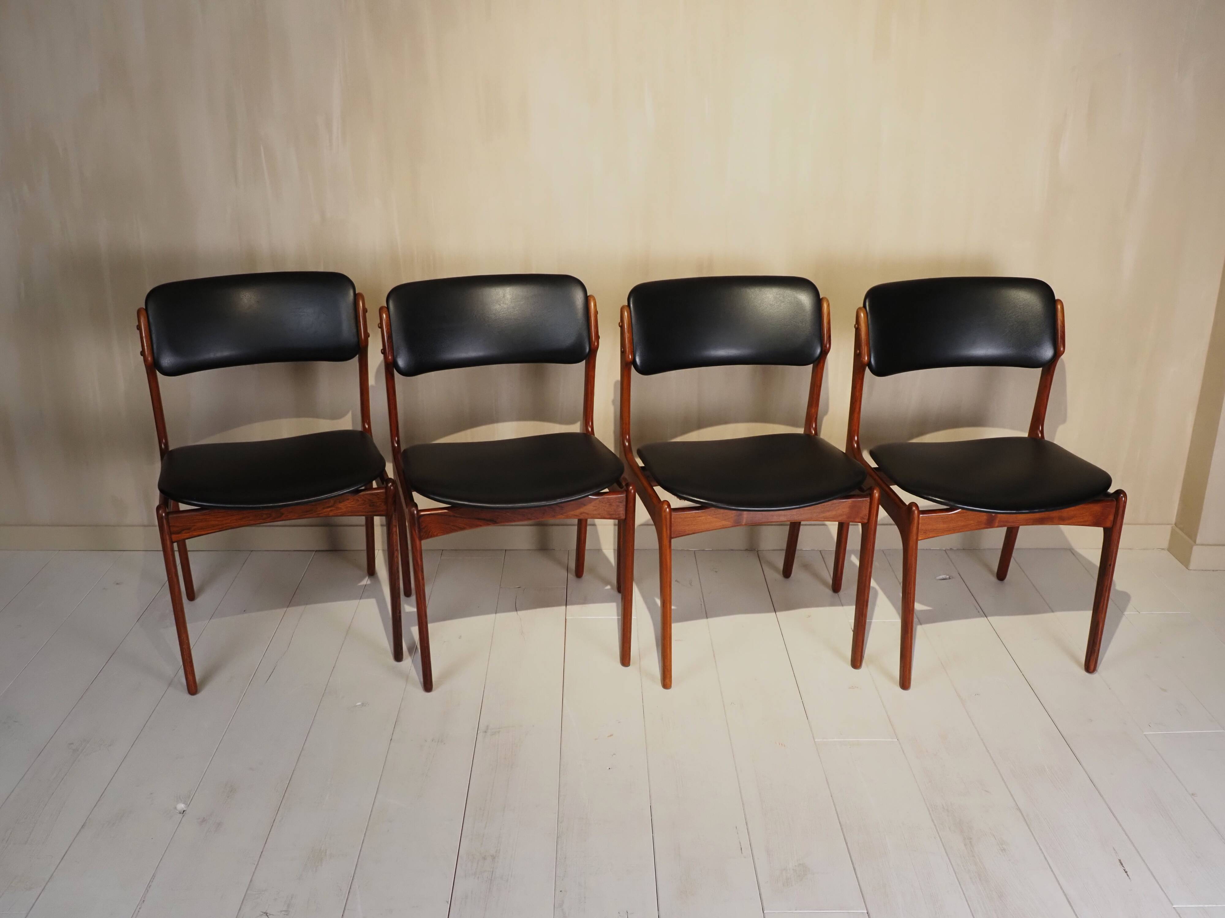 Model 49 dining chairs by Erik Buck for OD Møbler, 1960s