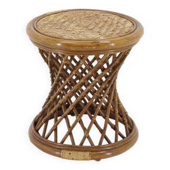 1980s Rattan Stool