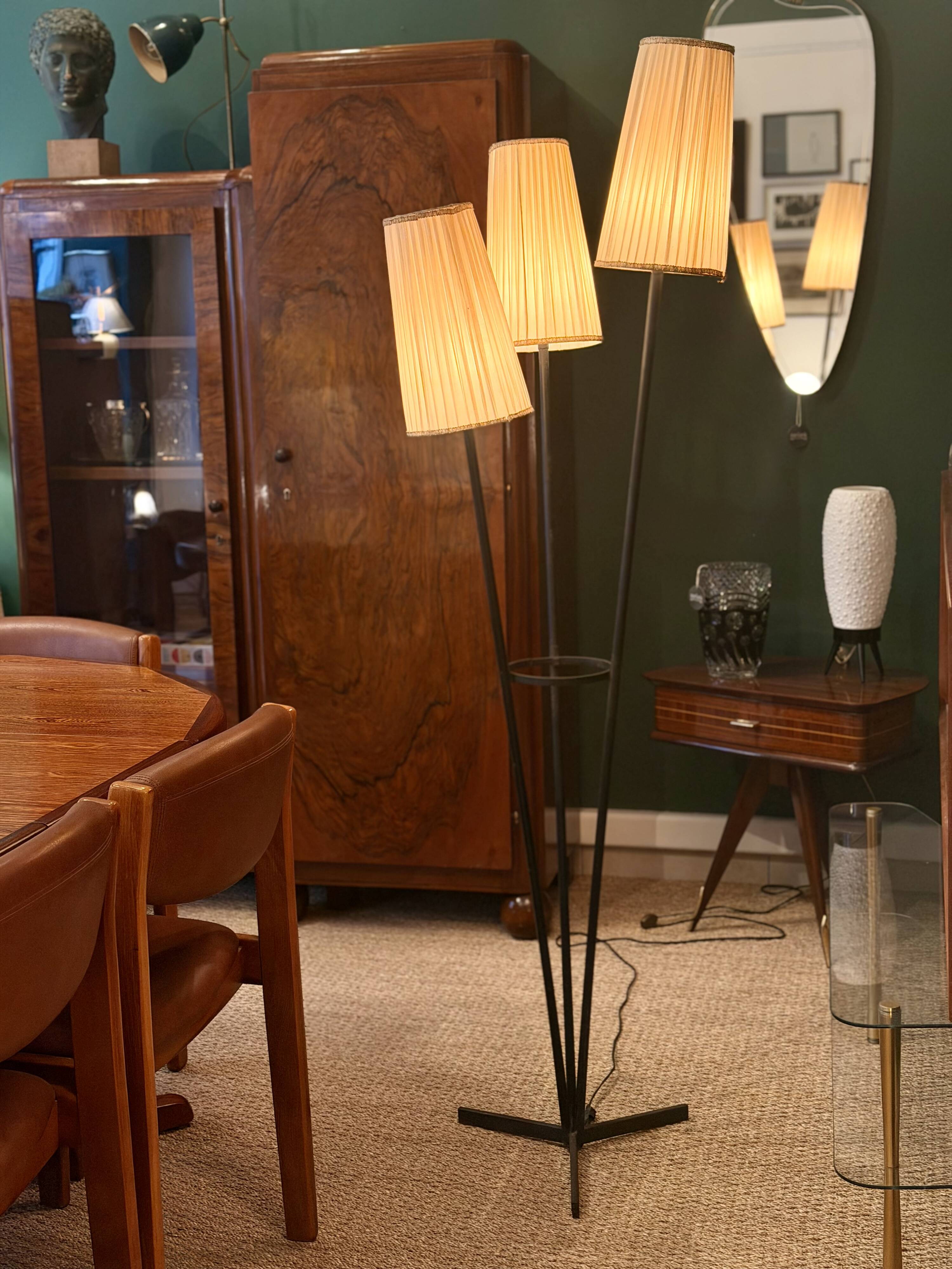 1950s tripod floor lamp