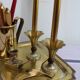 Pair of golden candle holders