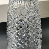 Vintage Bohemian Crystal Vase. Stylish geometric patterned design. Boho-chic. High 24.5 cm