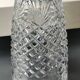 Vase vintage en Cristal de Bohème. Design stylé à motifs géométriques. Boho-chic. Haut 24,5 cm