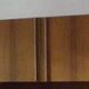 Wooden dressing room, vintage Scandinavian wooden bookcase