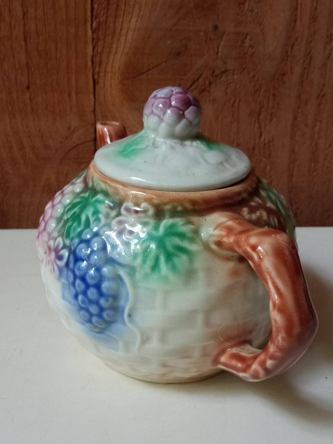 Antique teapot in slip