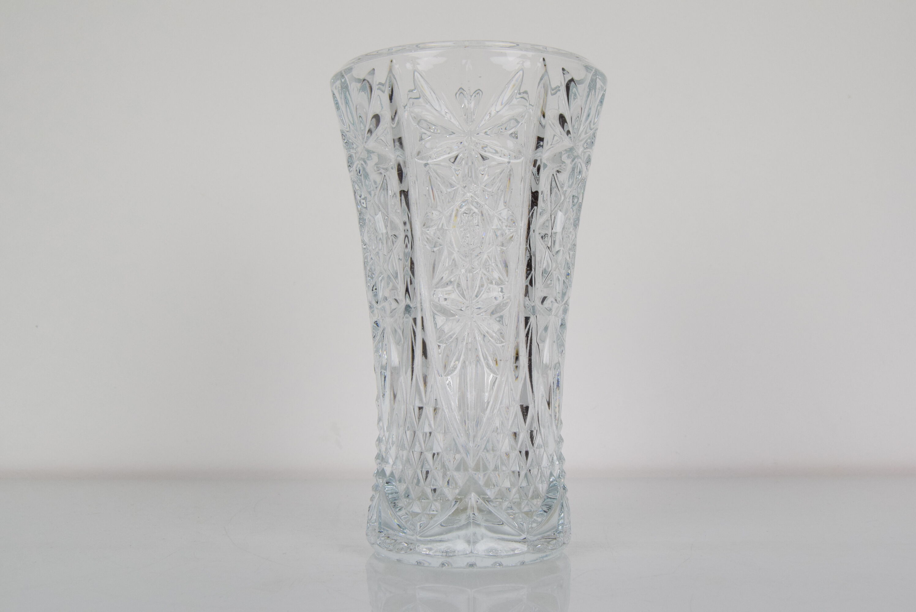 Mid-century Crystal Glass Vase,1950's.