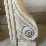 Pair of vintage patinated plaster bookends