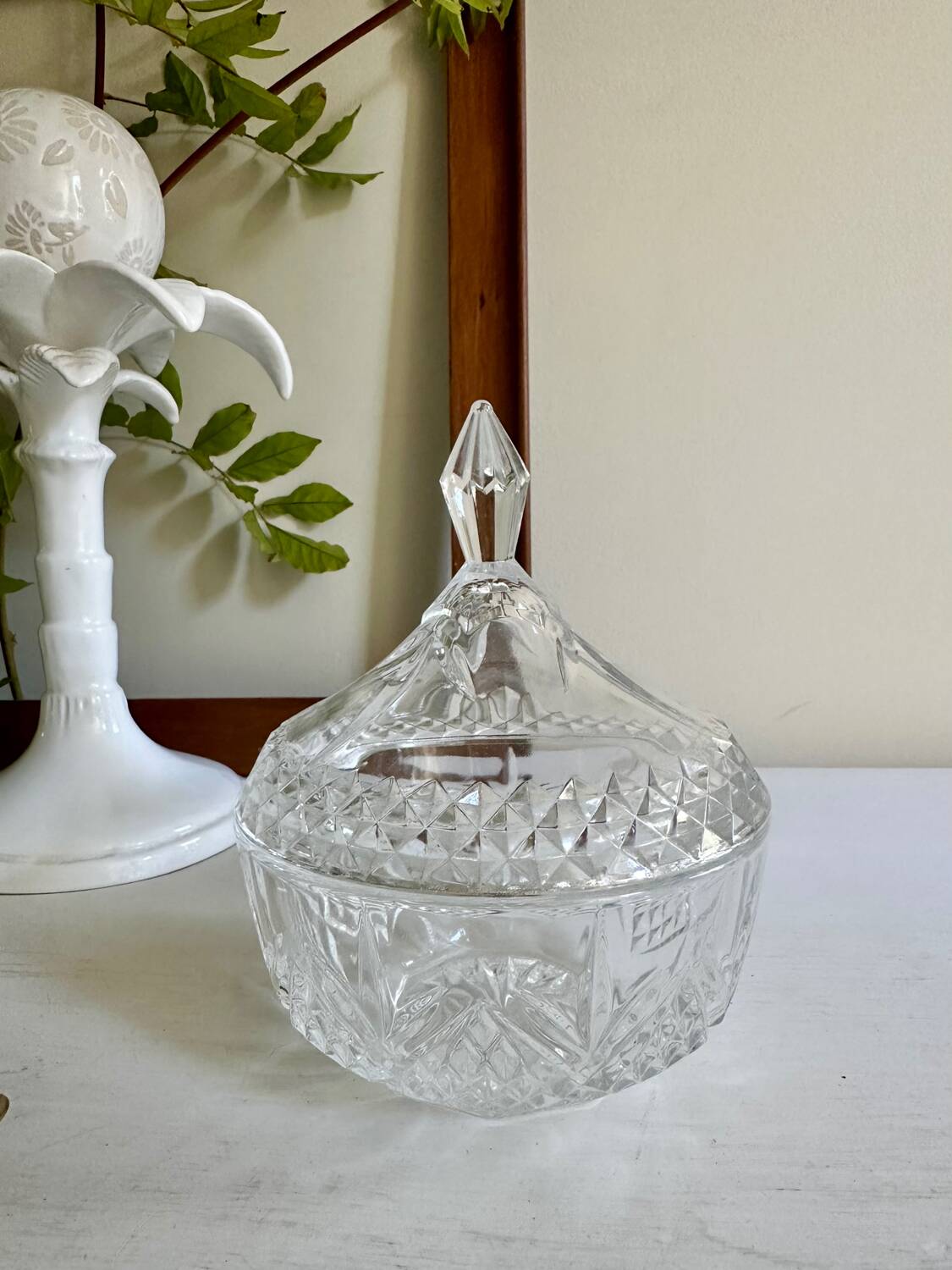 Small glass candy dish