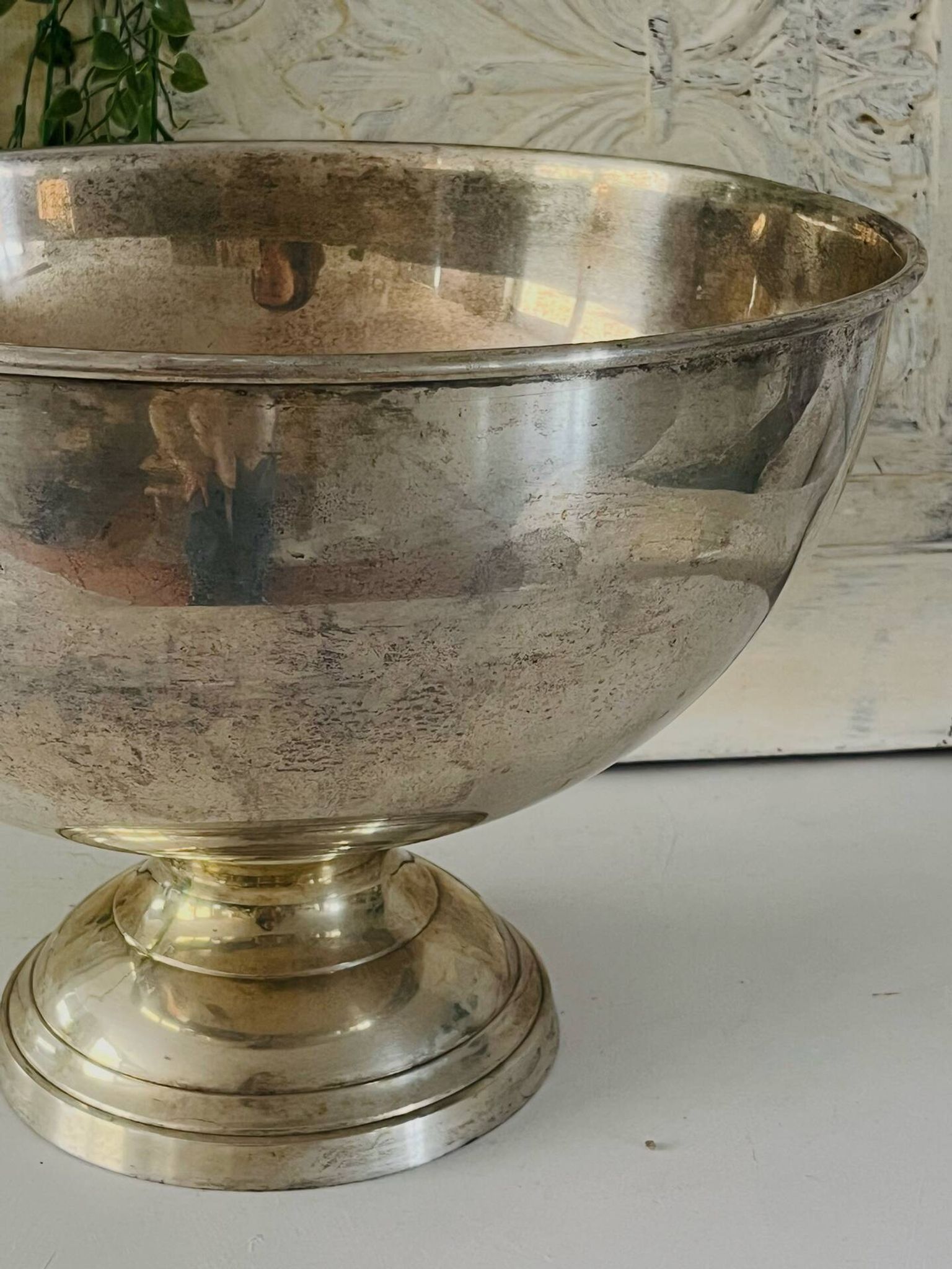 Champagne bucket Silver Plated vasque on Pedestal,