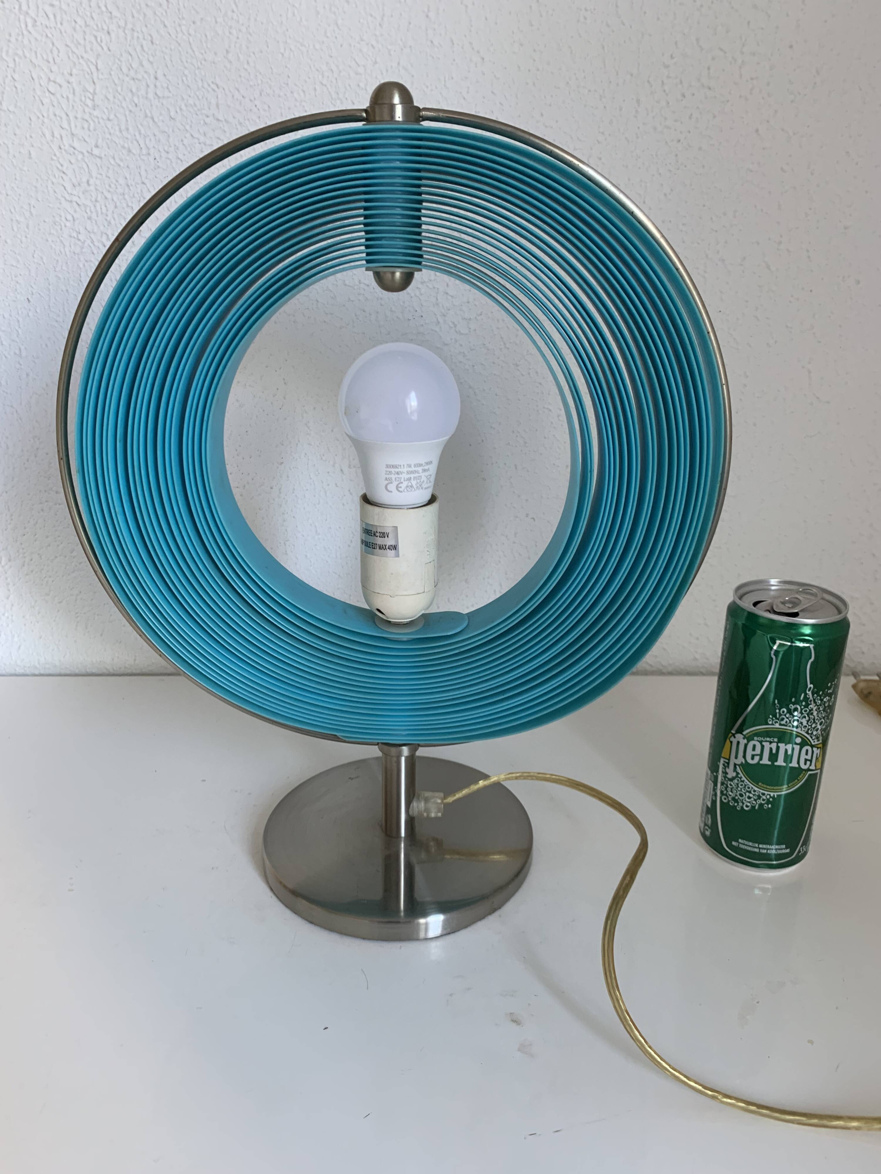Lampe Kare Moon bleue, 1980