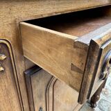 Louis XV style sideboard in walnut and marble