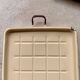 Large vintage enameled sheet metal tray