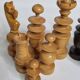 Antique boxwood chess set, Regency style, late 19th - early 20th century, complete, 10.5 cm