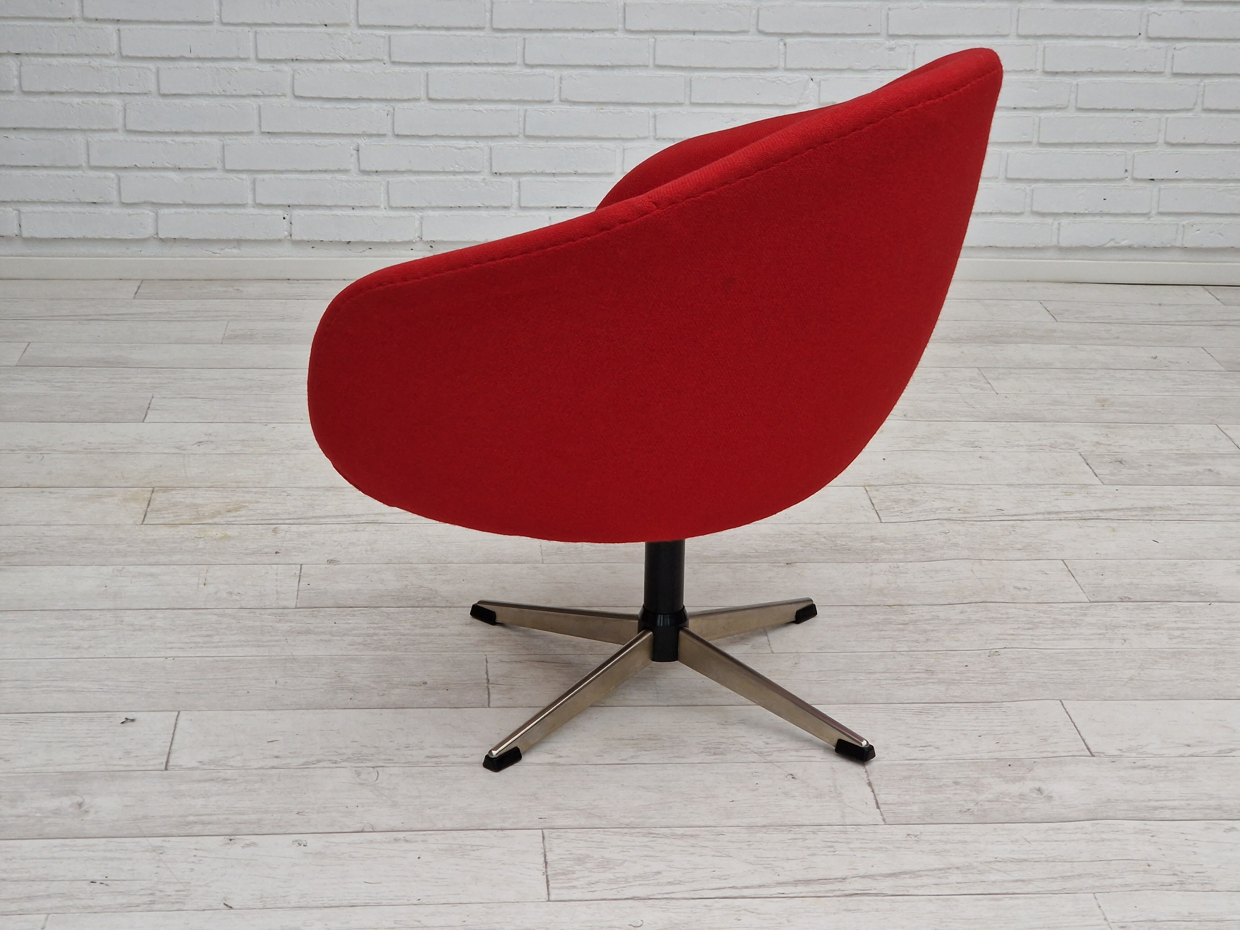 1960s, scandinavian design by Karl Eric Klote, swivel lounge chair