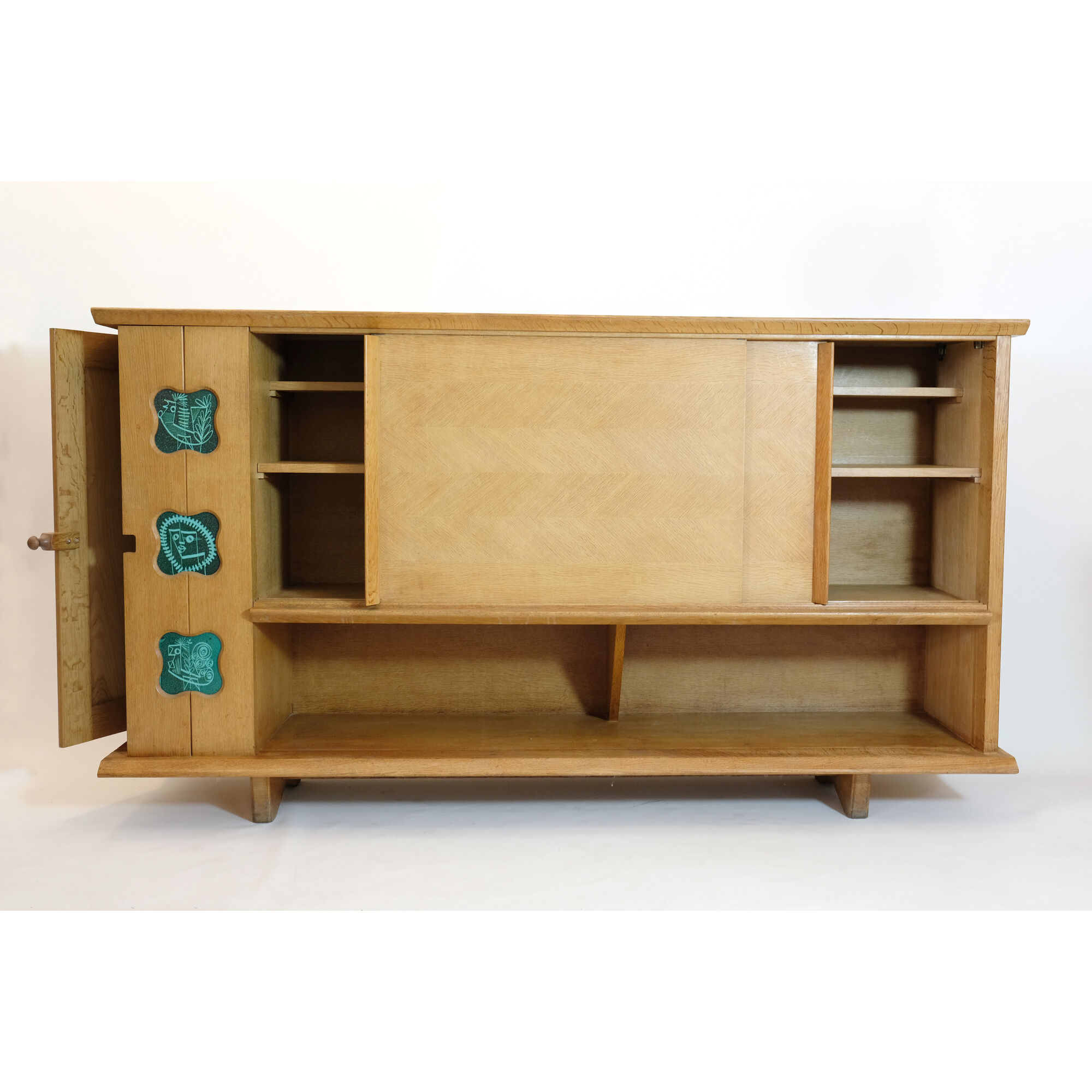 Robert Guillerme & Jacques Chambron, sideboard en chêne, Votre Maison, 1960-1970.