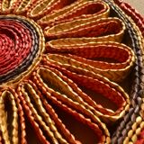 Round braided table mat