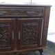 Antique solid wood sideboard with drawers and two doors