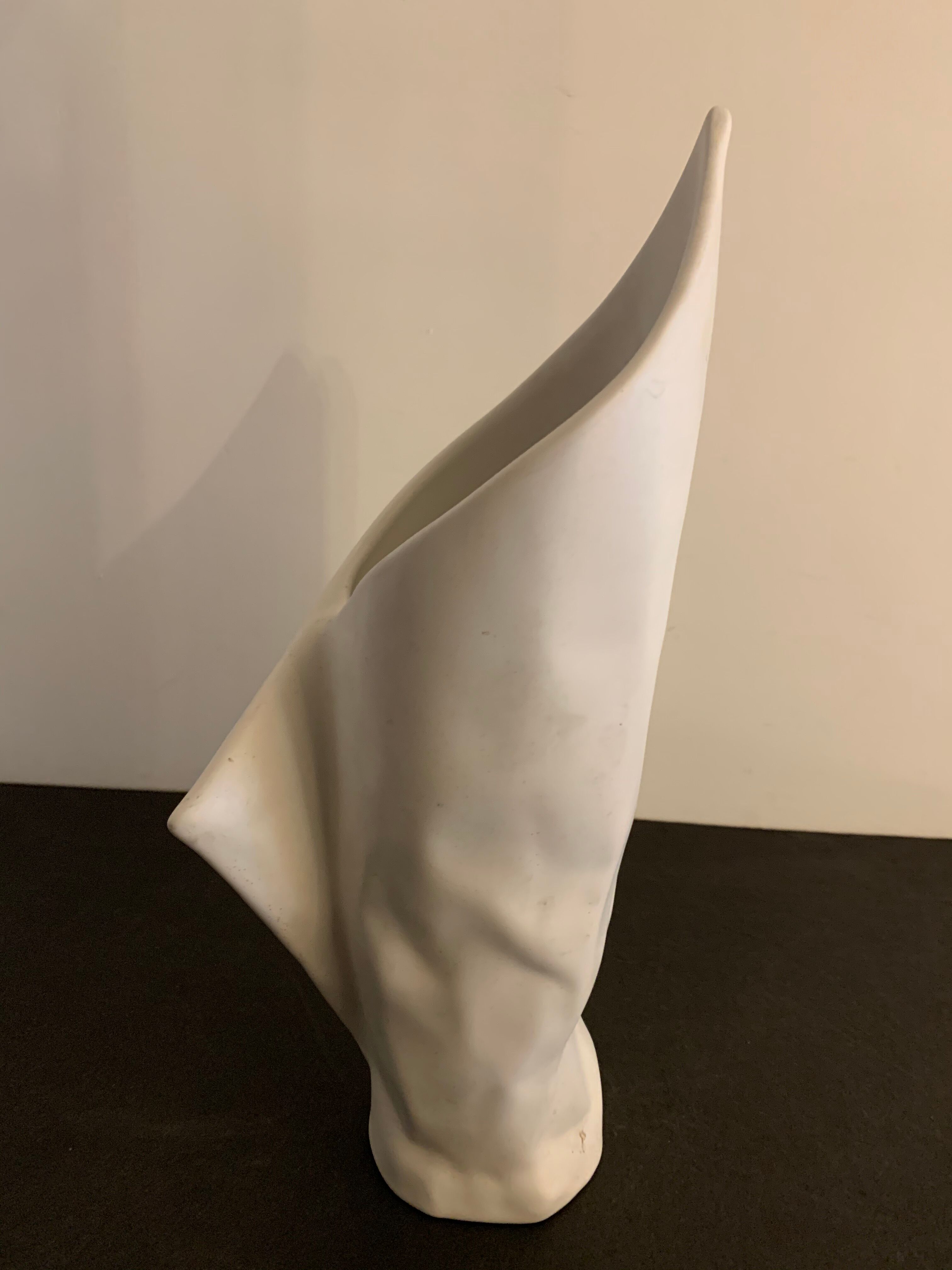 Carole Mc Nicoll white ceramic vase for Axis Design 1990