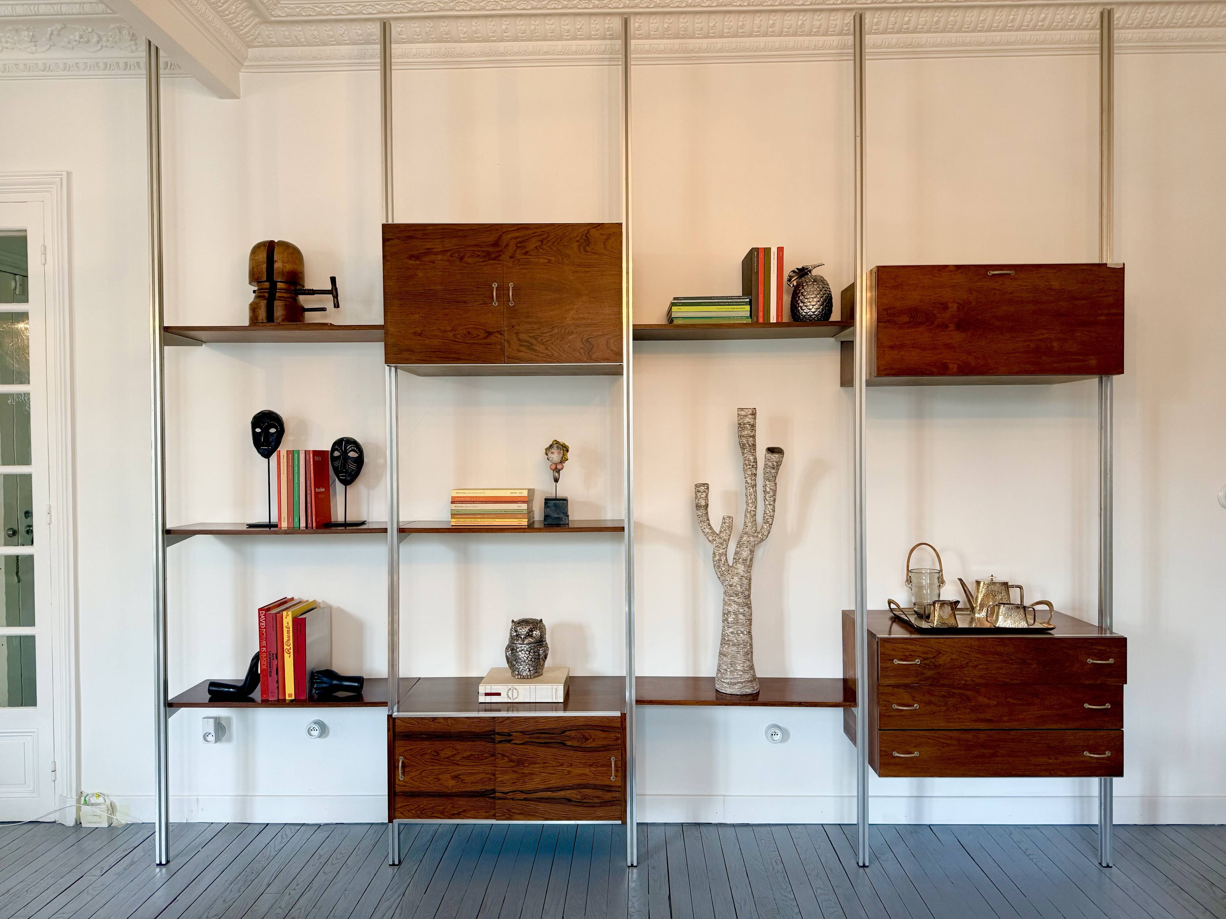 Modular bookshelf George Nelson & Associates OMNI system