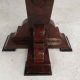 Art Deco style table with different types of inlaid wood