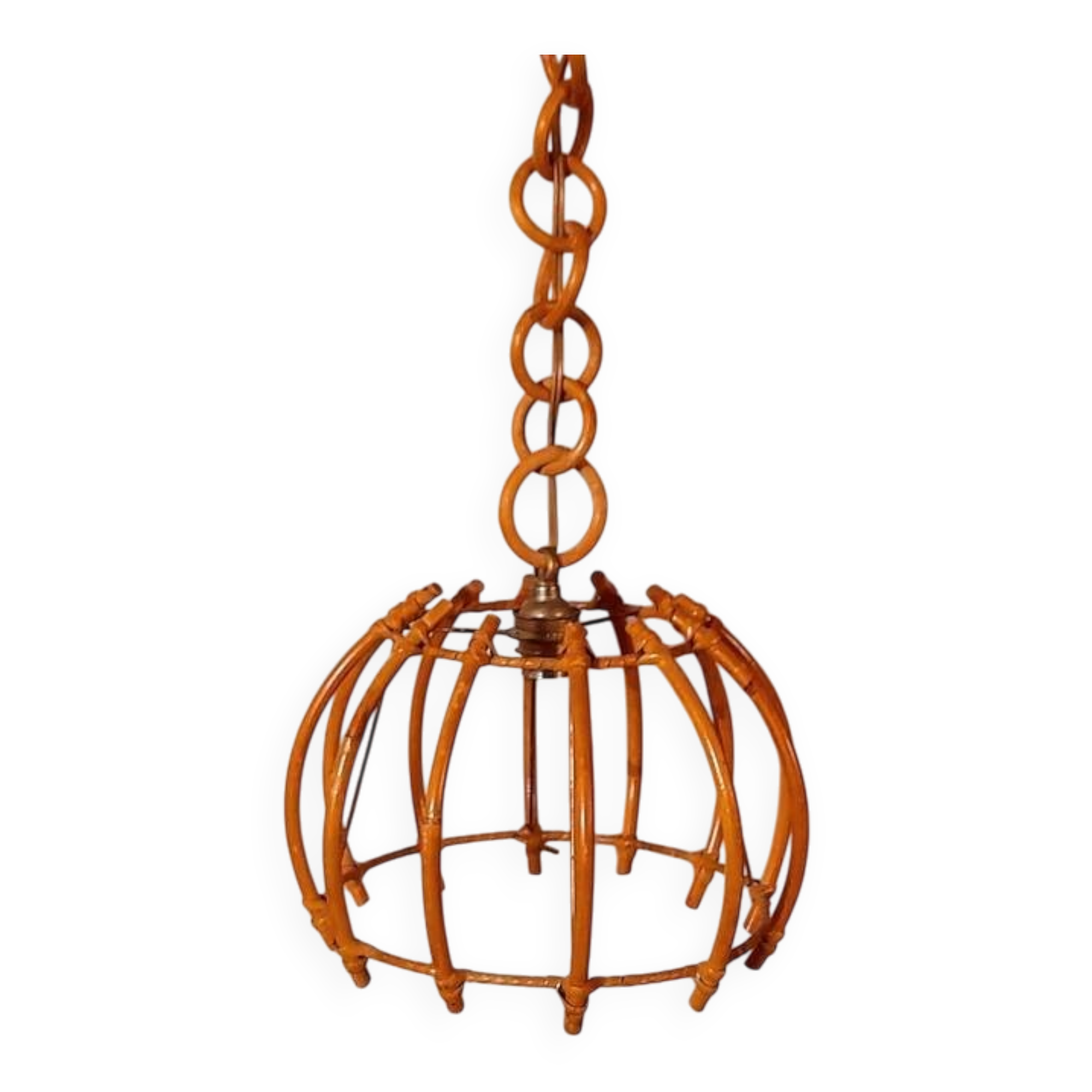 Rattan suspension in the style of Louis Sognot, 1960.