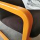 Curved wood armchair Wilkhahn 1980
