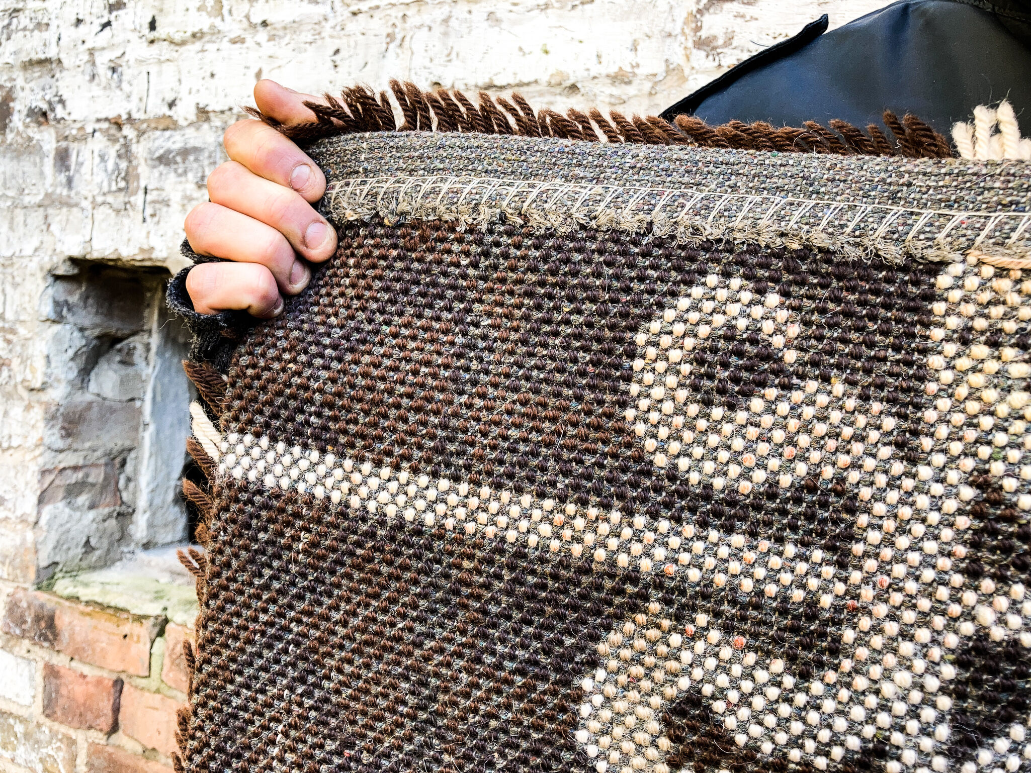 Rya wool mythological carpet handwoven