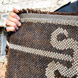 Rya wool mythological carpet handwoven