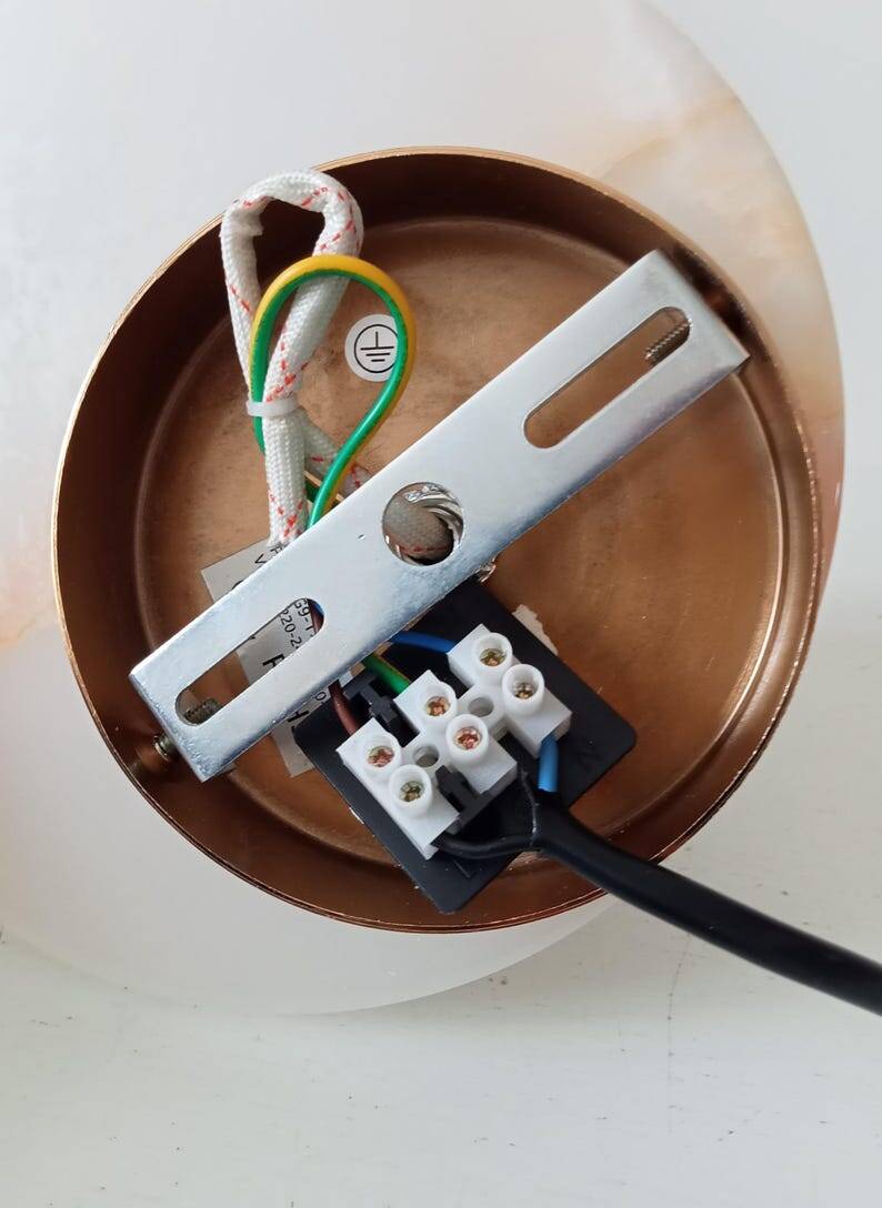 Pair of modern wall sconces Onyx and Opaline