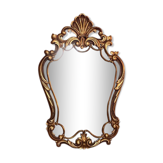 Miroir en bois doré 65x100cm