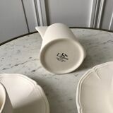 Duo of coffee cups and a Longchamp sugar bowl in 80s biscuit