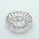 Vintage Art Deco candlestick in transparent moulded crystal glass