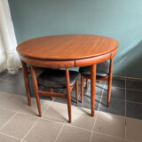 Hans Olsen Roundette teak dining table set, Denmark