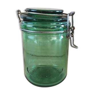 Solidex Green Glass Jar 1L H18CM