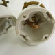 Ancienne paire d'appliques murales en porcelaine et tulipe en verre