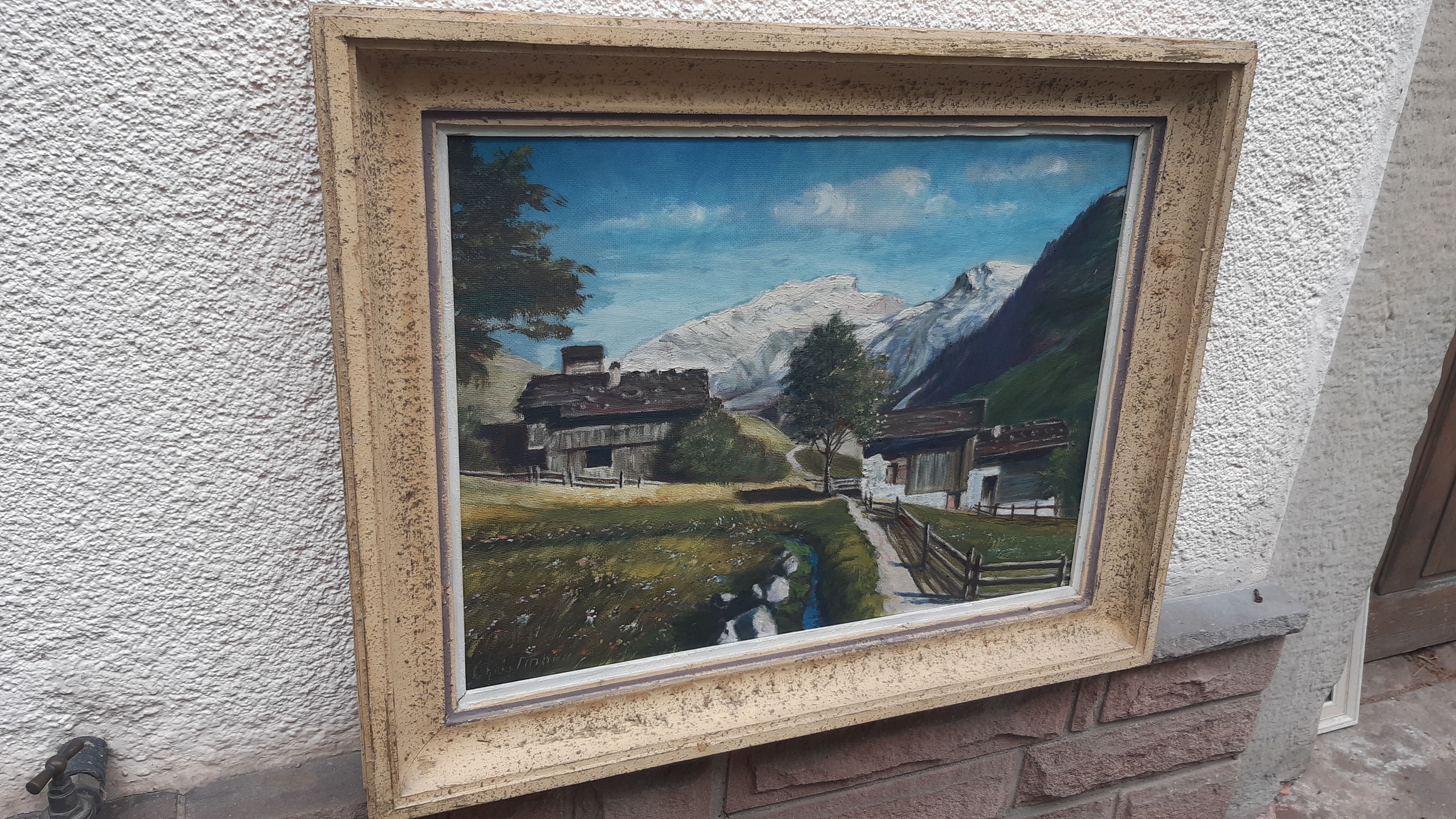 Mid-twentieth table "mountain landscape"