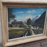 Mid-twentieth table "mountain landscape"