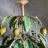 Painted metal chandelier