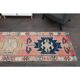 1970s Turkish Oushak Handmade Wool Cotton Pink Runner Rug 82x285