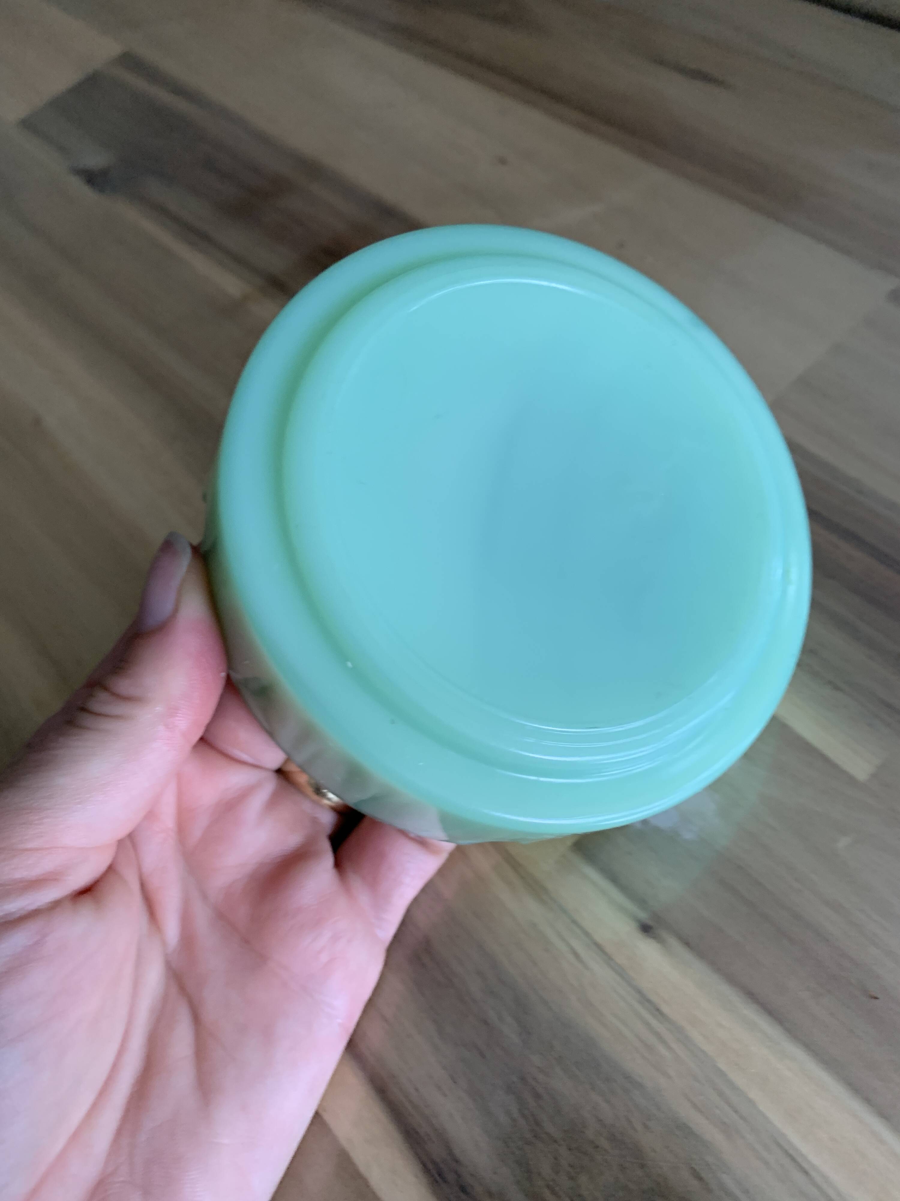 Jade green opaline vintage ashtray