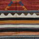 Turkish Wine Red Handmade Wool Kilim Rug, 312x407Cm