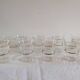 frosted glasses with golden trim, 1950s-60s
